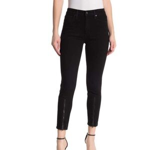 𝅺high wasted zip cuff skinny jeans